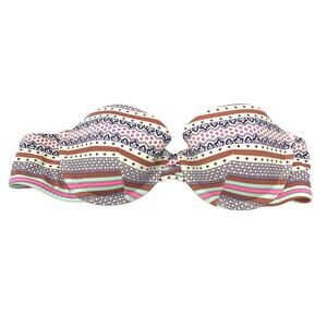 Victoria's Secret Bikini Top Women's Size 32A Strapless Bandeau Multicolor